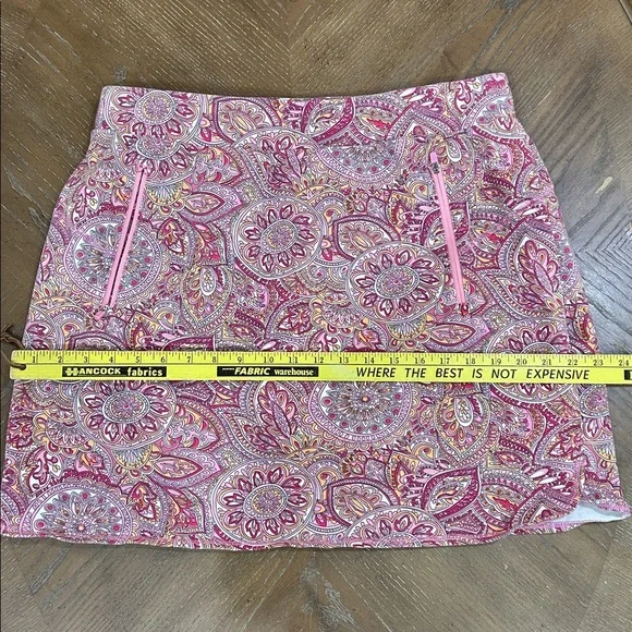 T by Talbots Pink Paisley Skort - Picture 8 of 9